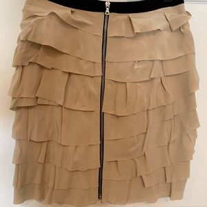 Alexander Wang ruffle tiered zip front mini skirt size 8